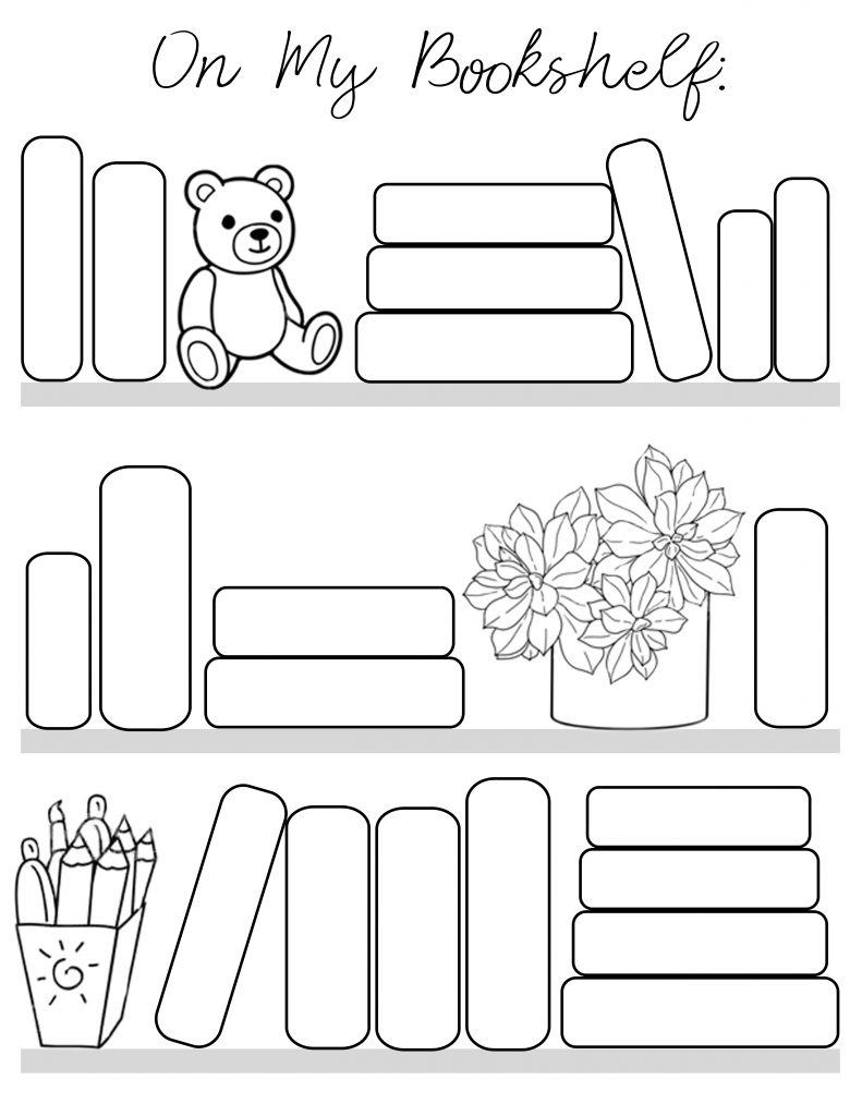 on my bookshelf reading log | free printable and color sheet - for